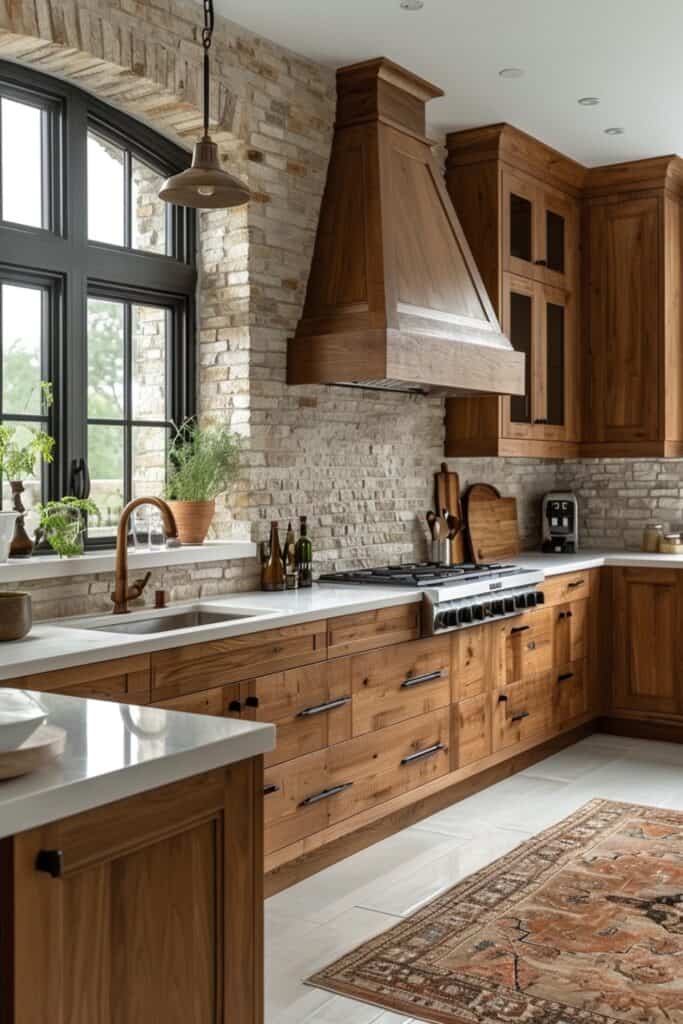 kitchen illustrating Floating Functionality, where cabinetry appears to hover off the floor, creating a minimalist and airy feel. The design should enhance the feeling of spaciousness, especially in small kitchens, adding a contemporary touch to kitchen storage